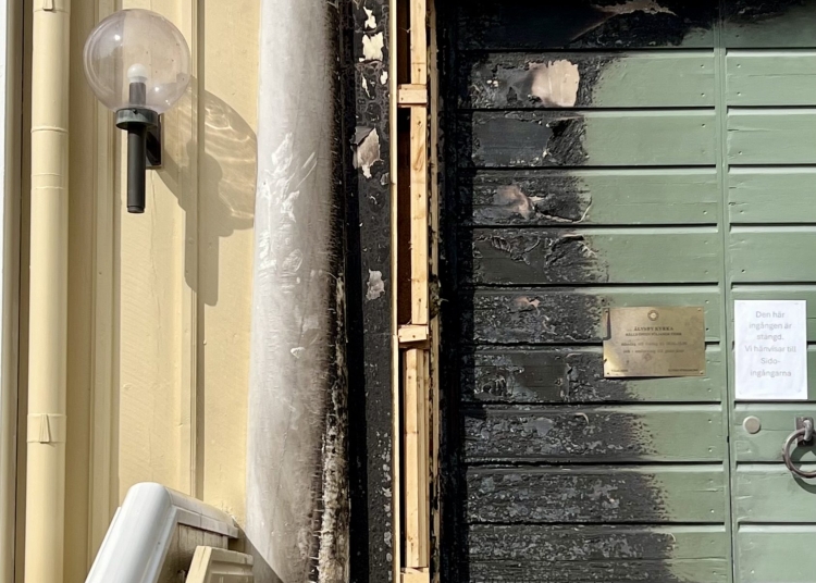 Två bränder på kort tid i Älvsbyns kyrka. Som tur var blev skadorna inte så stora. 
BILD: Sara Bohlin