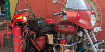 Brandbekämpande motorcykel i Indien.
BILD: Rasmus Skinnari