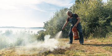 Flera bränder har kunnat släckas av privatpersoner som larmats ut via appen Delta. 
BILD: Anton Frej