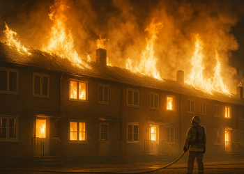 Radhusbränder sprider sig snabbt. Trots det görs sällan tillsyn av brandskyddet, visar en kartläggning från TV4.
BILD: OpenAI