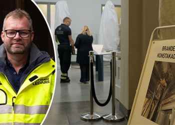 Restvärdeledaren Daniel Svärd larmades tidigt via SOS och såg till att en insats för att rädda konsten kunde organiseras direkt.